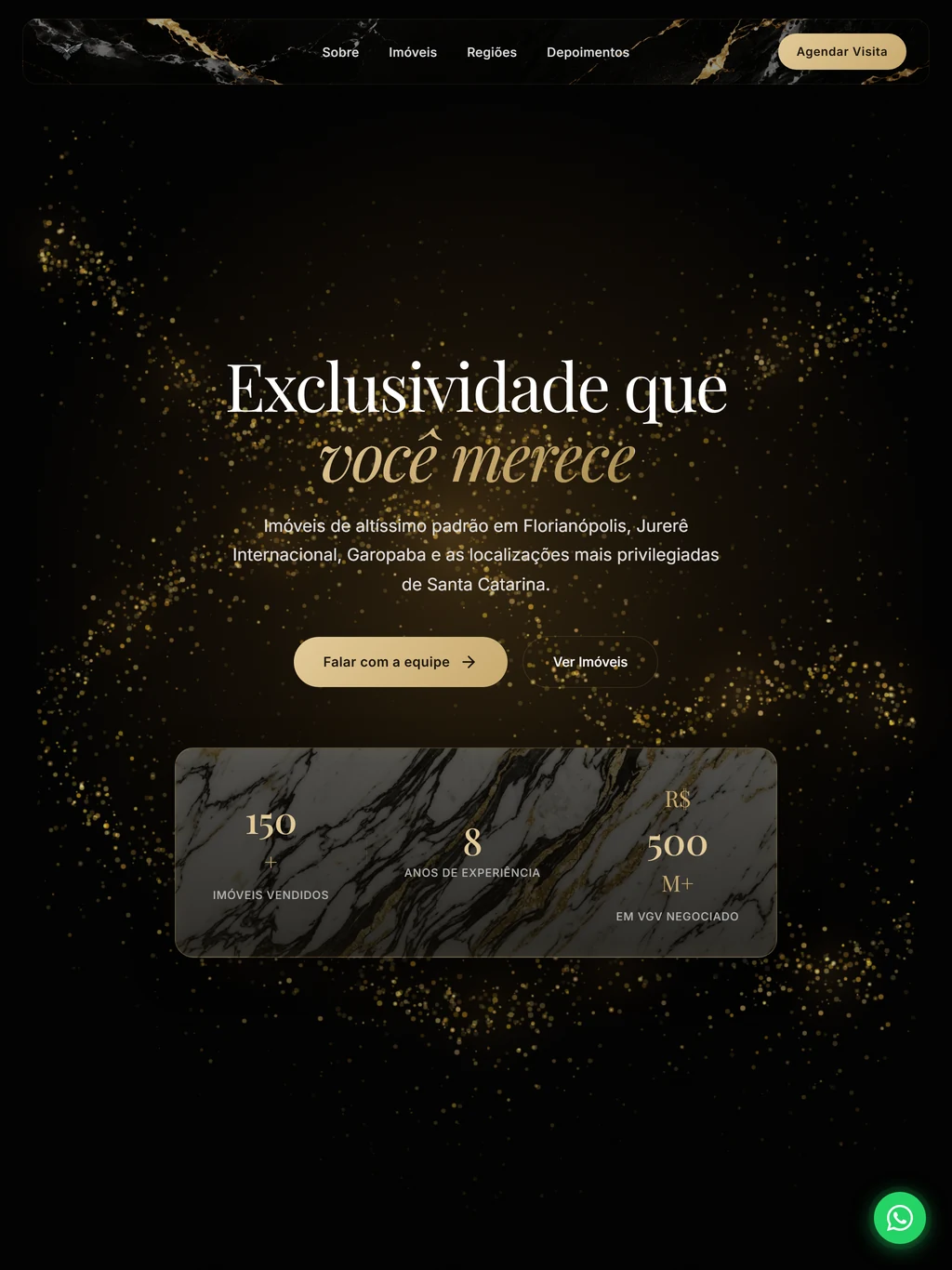 Preview do site para imobiliária